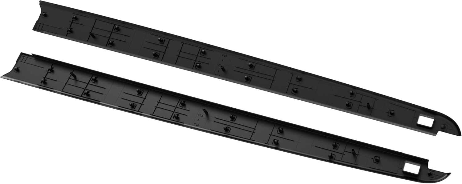 5.7ft Truck Bed Rail Caps for Dodge Ram 1500 09-18, Smooth Finish Back w/Stake Holes Bedrails Covers Protectors for Dodge Ram 1500 w/ 5'7'' Bed 2009-2018 Accessories (Black, 2PCS)