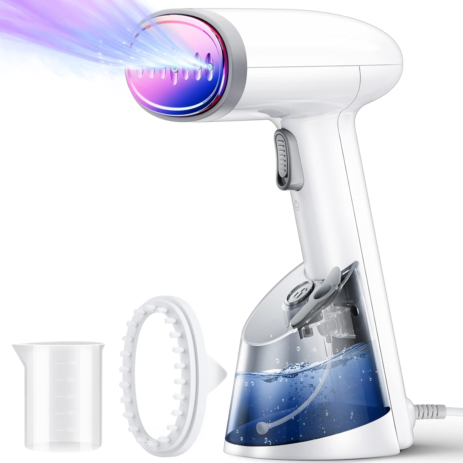 Vertical Steam Iron, Mioduro Steam Ironing Wrinkle Remover, 20 Second Fast Heating, Travel Iron, 250ml Large Detachable Water Tank | Power KG-1808
