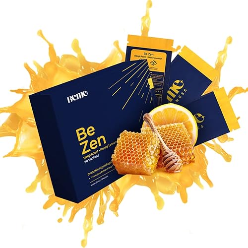 Miniatura 1 de Vitamina B y GABA Sleep Aid  30 sobres líquidos sin preparar sabor miel y limón 07 oz cada uno  Mezcla de alivio del sueño y la ansiedad del