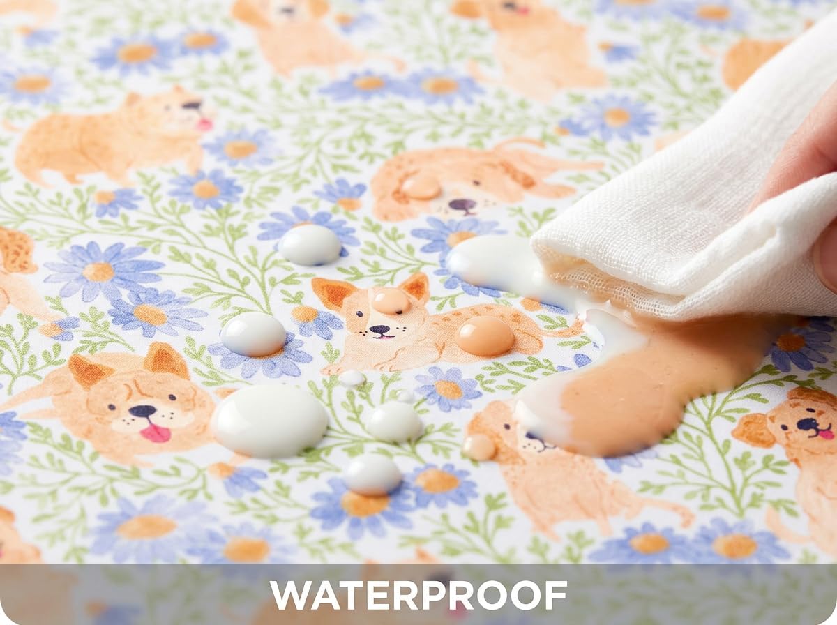 Tapis anti-éclaboussures pour sous Chaise Haute/Arts/Métiers, Tapis de Sol Imperméable et Antidérapant, Tapis de Sol pour Chaise Haute Lavable, Tapis de 129,5 cm Réutilisable et Nappe de Table pour