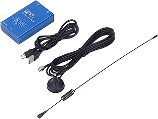 Gedourain SDR Receiver, UHF UV HF RTL2832U R820T21 Electronic Component Aluminium Shell 100KHz‑1.7GHz RTL SDR USB Receiver for Replacement