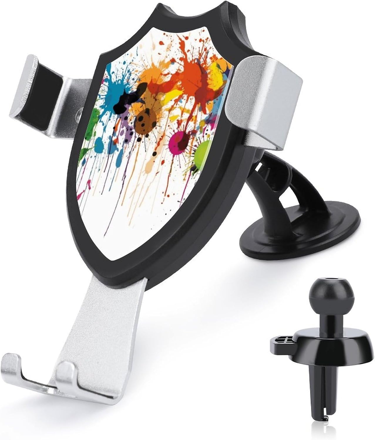 Universal Dashboard Cell Phone Holders Car Phone Holder Cute and Personalized Rotatable Abstract Paint Splashes Printed Car Phone Mount Fit Vent/Windshield