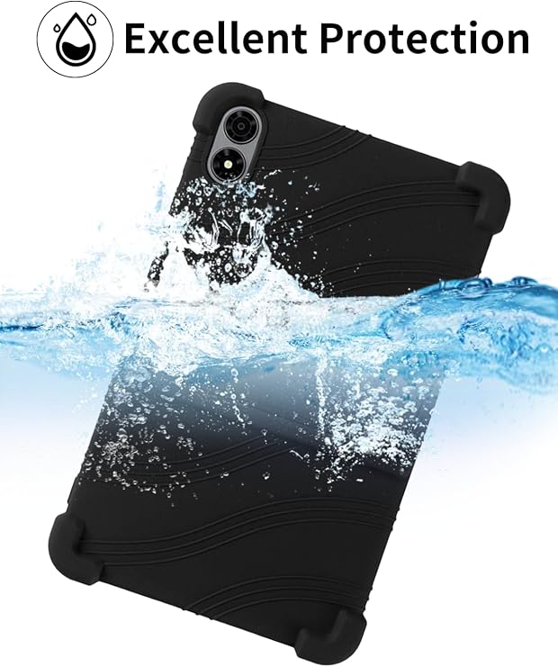 Silicone Case for Alldocube iPlay 70 mini Pro 2025 8.4 Inch Tablet - Premium Case with Precise Openings Anti-Shock Anti-Scratch Multi-Angle Adjustment & Comfortable Hand Feel Black