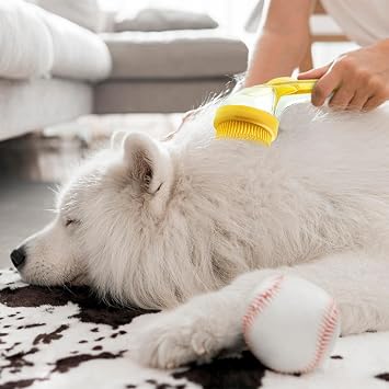 ZiTour Pet Bath Brush, Upgraded Dog Bath Brush Dog Scrubber for Bath, Bathing Dog Grooming Massage Brush for Long Short Haired Dogs Cats Shower (Blue)
