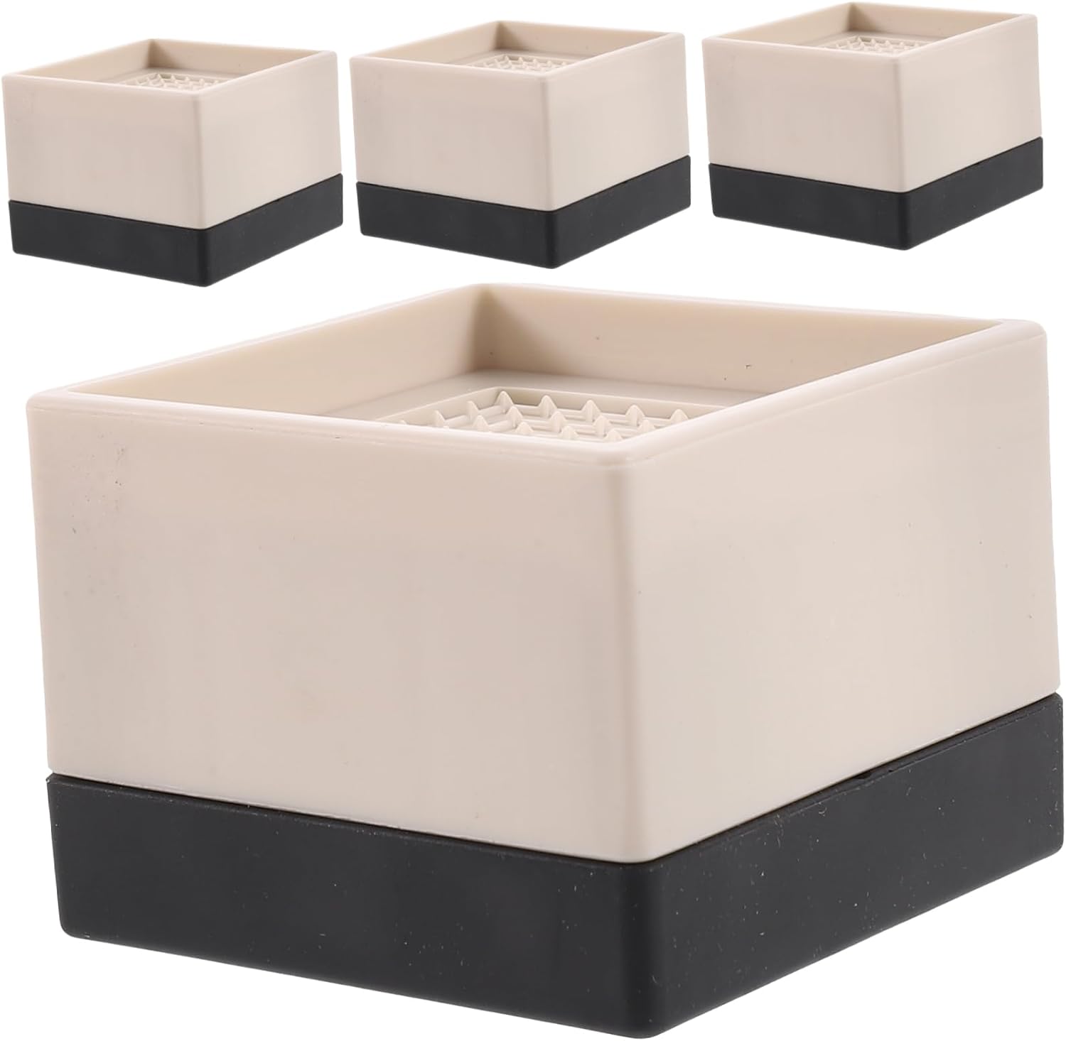 ULTECHNOVO 4pcs Heavy Duty Non-Slip Bed Risers Adjustable Furniture Lifts for Couch Sofa Table Legs Sturdy Silicone Pads for Bed Chair and Desk Use