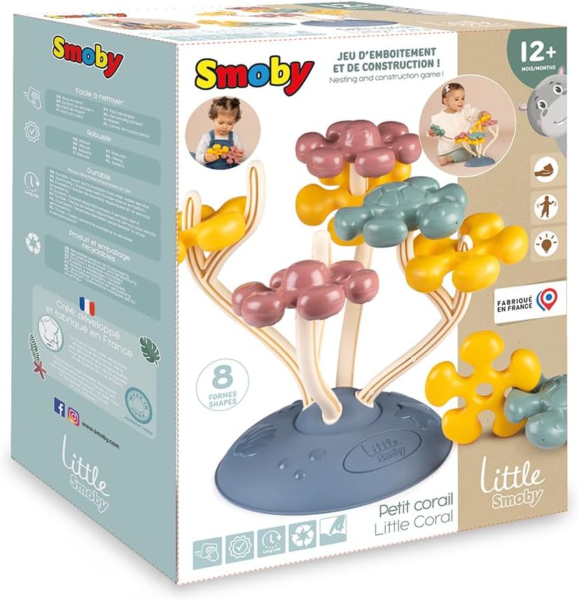 Smoby - Set of Coral- Little Early Childhood Toys, Hygienic Plastic Parts Simulating a Marine Coral (7600140309)
