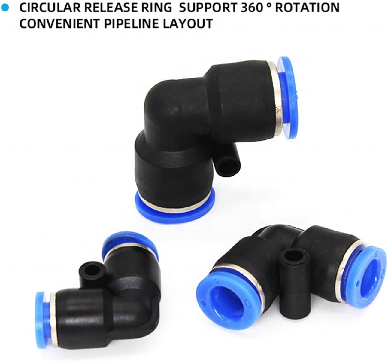 Fittings PV Pneumatic Insertion Tube Quick Joint Pv In Air Quick Connector Pv4/6/8/10/12 5/16 3/8 1/4 1/8 Inch 5Pcs(PV6)