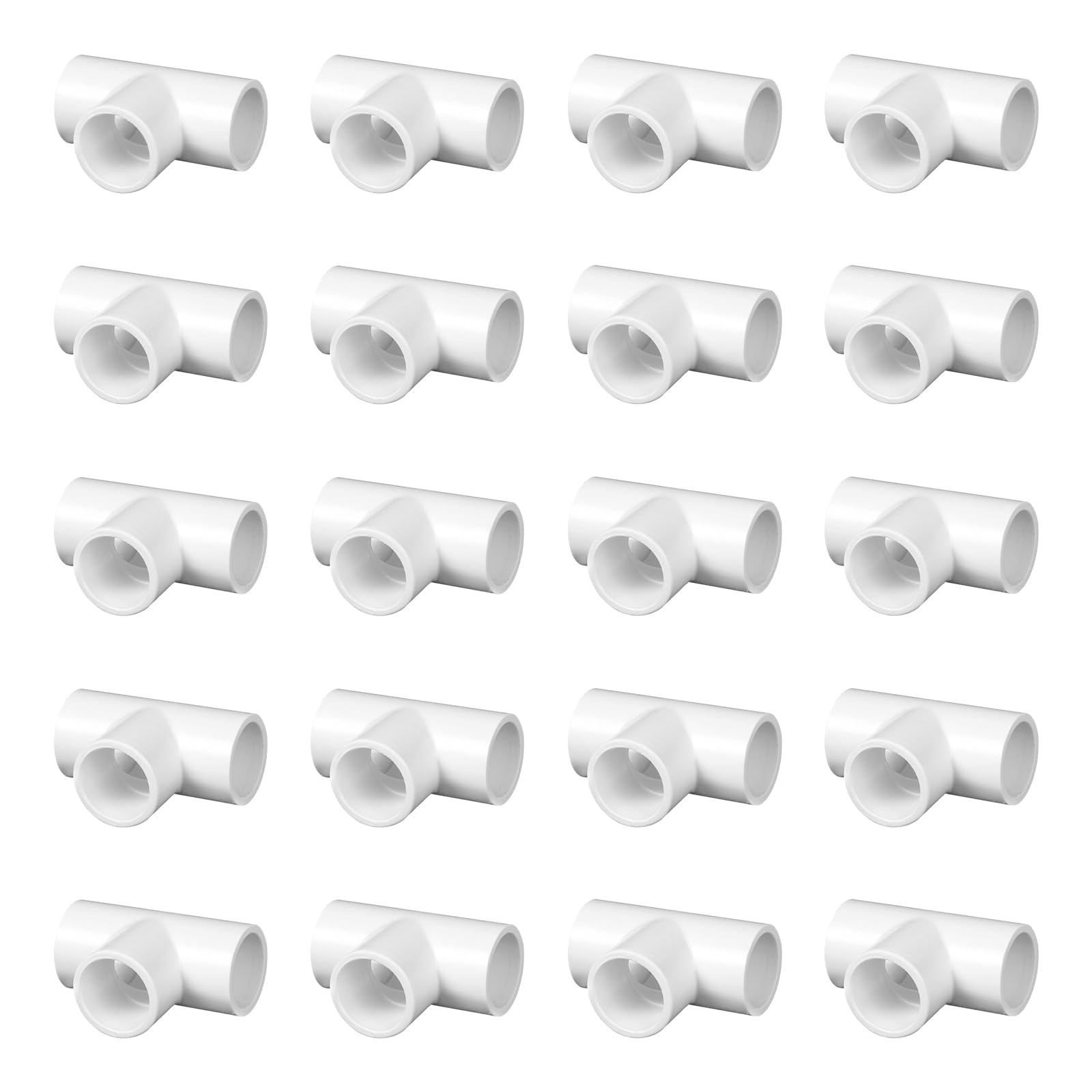 Connecteur raccord de tuyau 3 voies en PVC pour meuble et étagère de jardin, lot de 20 pièces