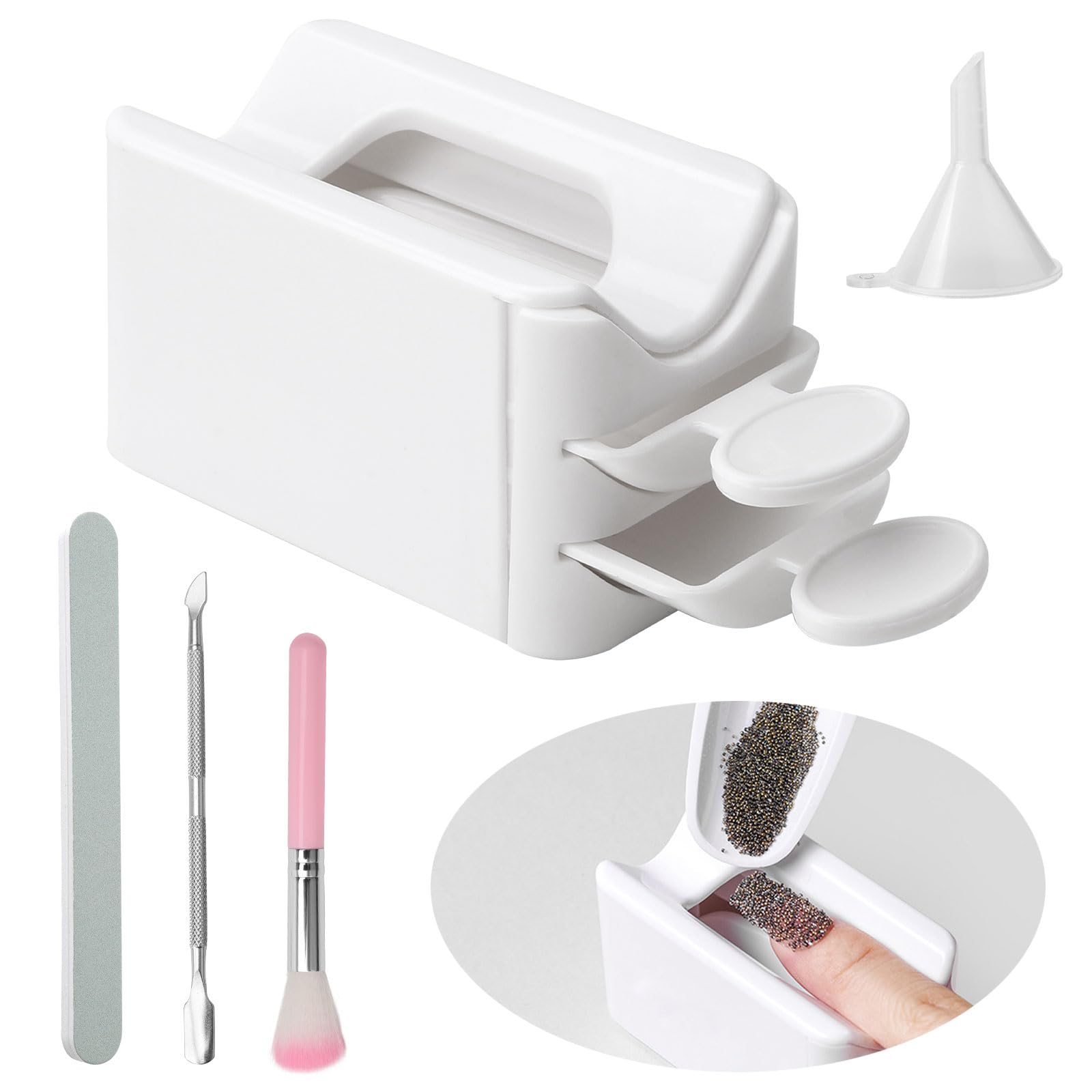 DAWRIS Dip Powder Nail Kit - Starter Set With Tray for Powder Nails