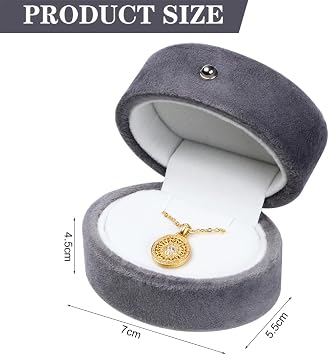 Velvet Jewelry Gift Box Earring Necklace Pendant Gift Boxes Jewelry Storage Display Case for Valentine's Day Anniversary Engagement