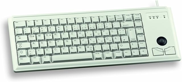 Cherry Wired Grey PS/2 Compact Keyboard with Trackball, QWERTY (UK)