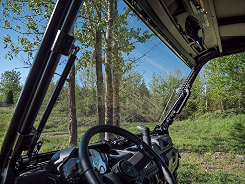 Superatv 1/4" Polycarbonate Flip Windshield For 2018+ Polaris Ranger Xp 1000 / 2019+ Polaris Ranger Xp 1000 Crew | 2 In 1 Fully Closed Or Flipped Up Positions | Scratch-Resistant | Made In The Usa! #TOP7