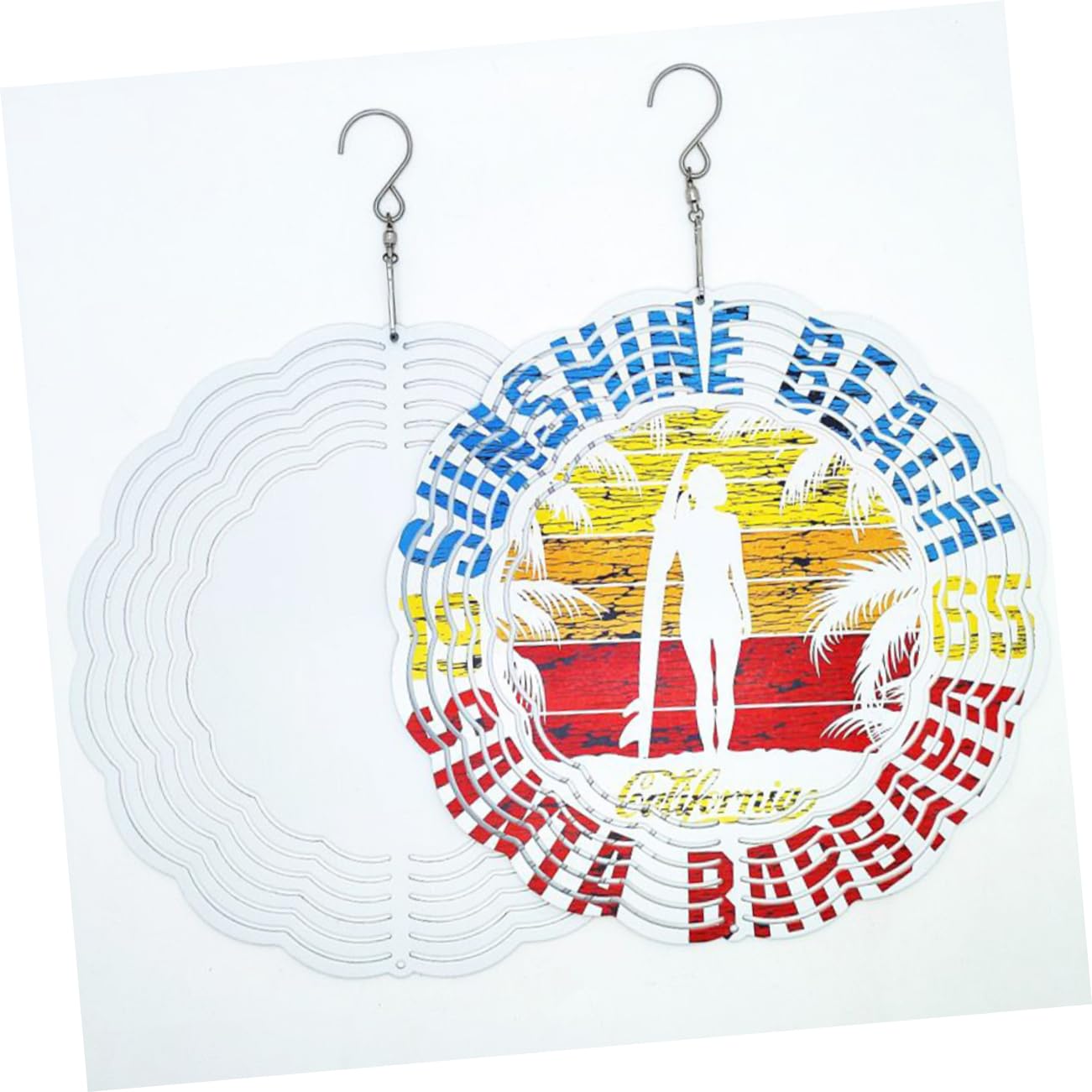 Abaodam 2Pcs Sublimation Wind Spinner Blank DIY Decorative Spinner for Garden Patio for Personalization with Your Photos Easy to Hang and Install