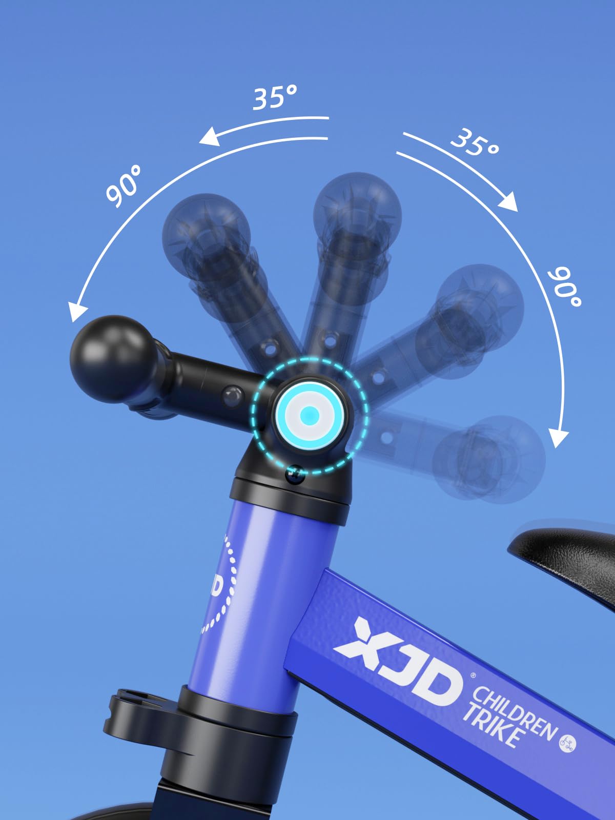 XJD 3 in 1 Laufrad Dreirad, Kinder Dreirad ab 1 Jahr, Laufräder Lauffahrrad mit verstellbarem Sitz und Lenker, Lauflernhilfe mit abnehmbares Pedal, Baby Fahrrad von 1-3 Jahren Jungen Mädchen (Blau)