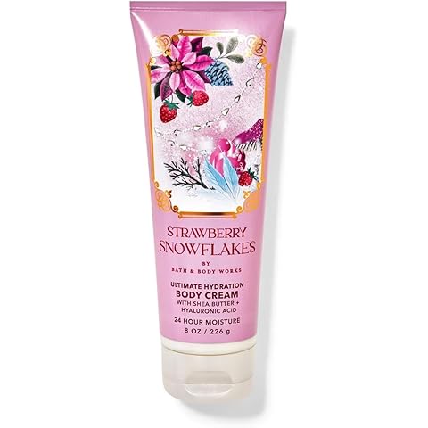 Bath & Body Works Ultimate Hydration Body Cream Gift Set For Women, 8 Fl Oz (Strawberry Snowflakes)