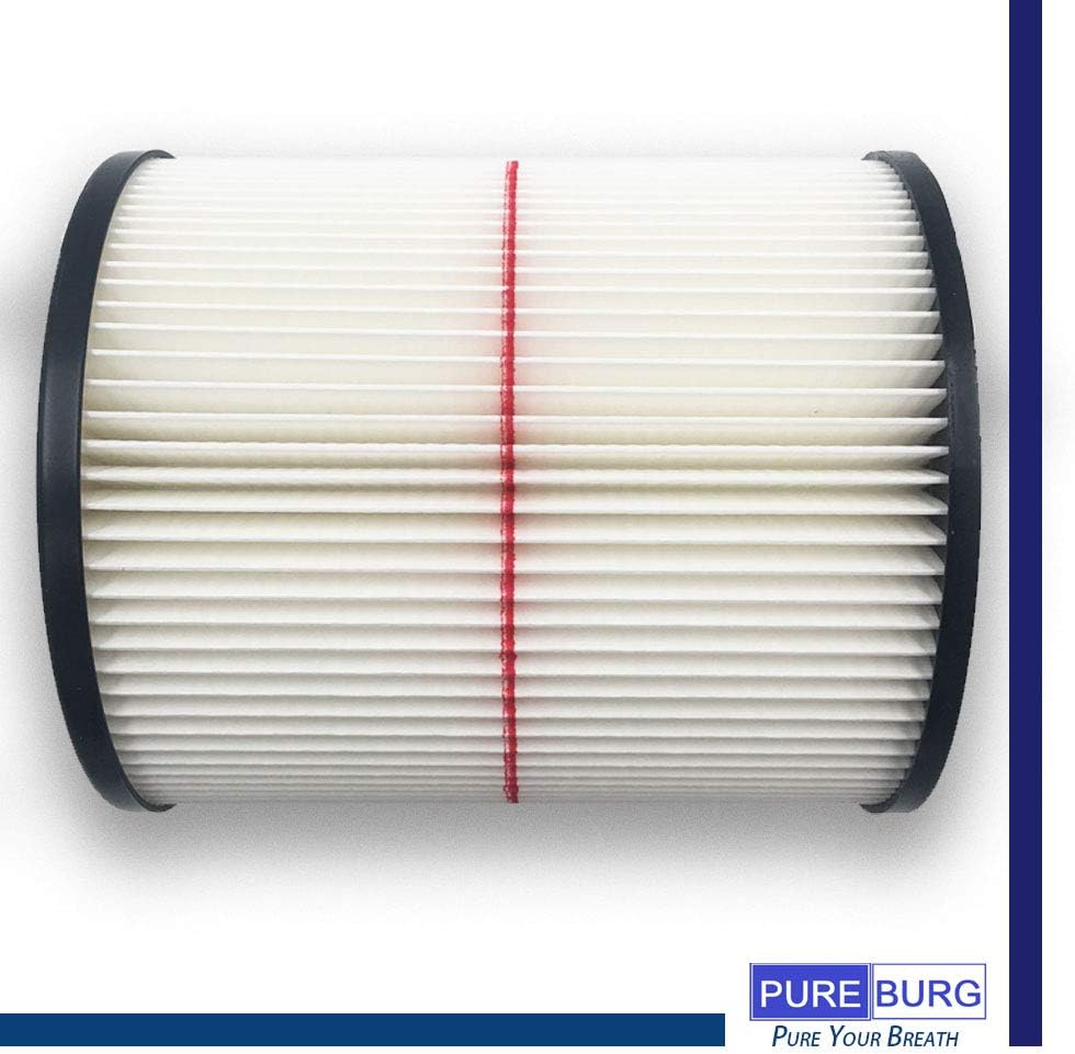 PUREBURG 17816 Replacement Red-Stripe Filter Compatible with Craftsman Fits 5/6/8/12/16/32 Gallon Large Wet Dry Shop Vacs Replace Part# 9-17816 , 1-Pack