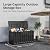 76 Gallon Outdoor Deck Box with Wheels & Lockable Lid - Waterproof UV Resistant Resin Storage Box, Patio Bench Container for Garden Tools, Pool Accessories, Backyard Porch & Patio Cushions (Black)