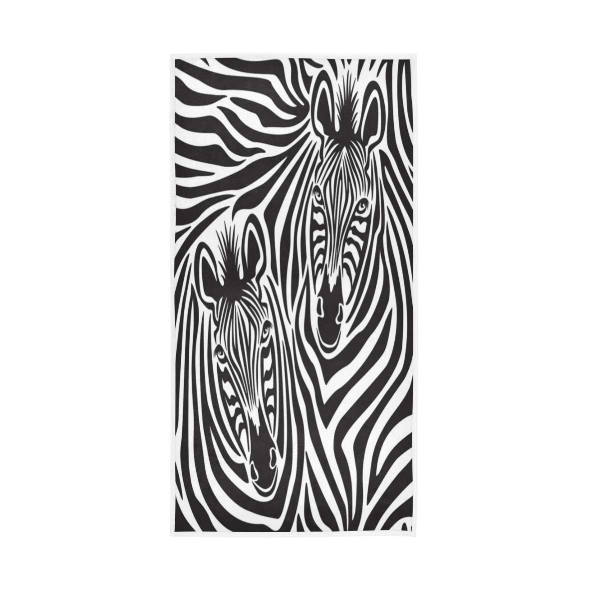 HUYGD Hand Towels Cotton African Zebra Stripe Couple Pattern Soft Towel Multipurpose Bathroom Beach Towel for Home Kitchen Swim Spa Gym, 30x15 inch