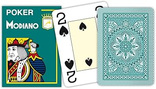 MODIANO "Cristallo" - 100% Plastik Kartenspiel, 4 Pips / Eckzeichen im Jumbo Index