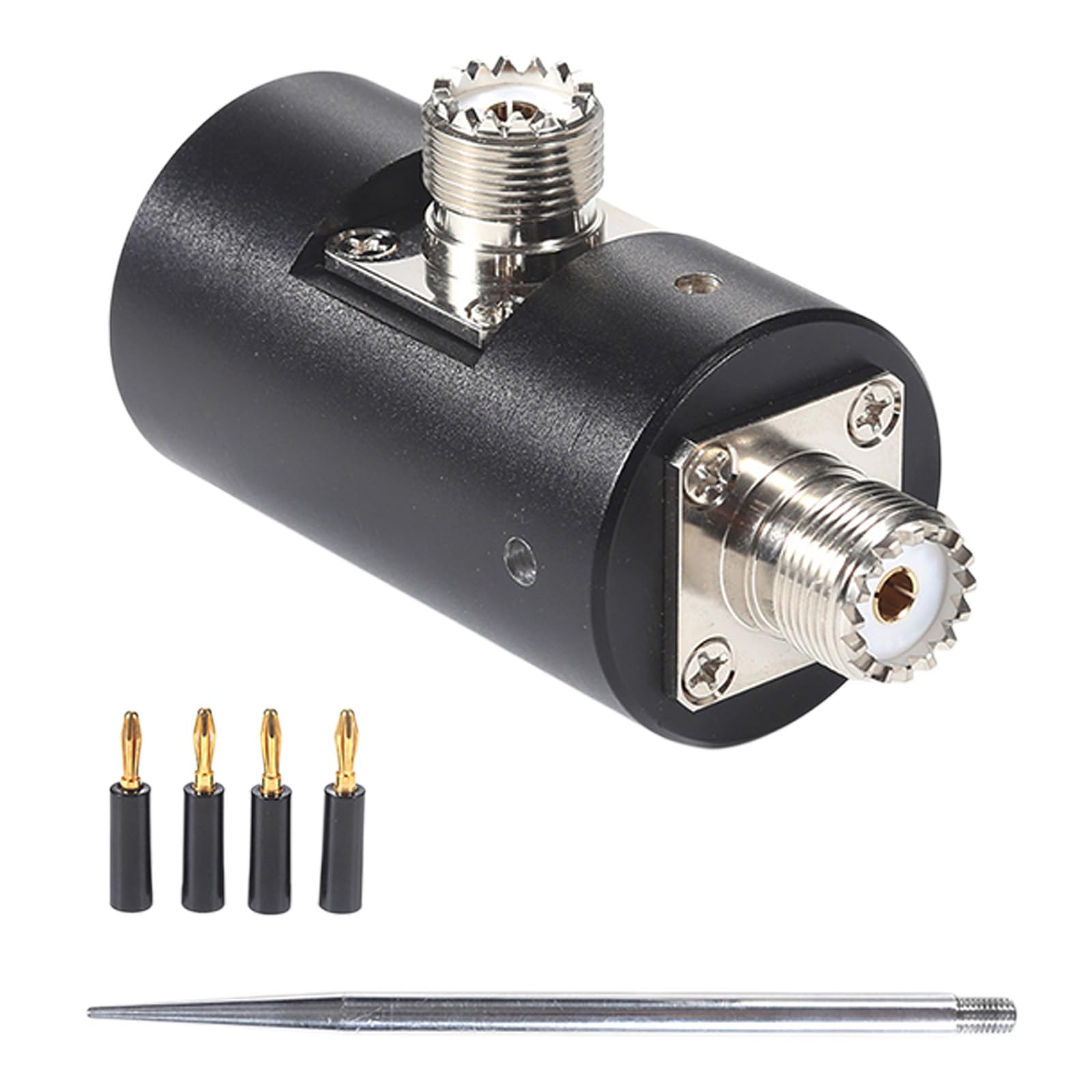 Montaggio per antenne in Metallo ABS per comunicazioni Esterne con picchetto da da 20 cm e a Banana Sostituzione della Base per antenne per Auto
