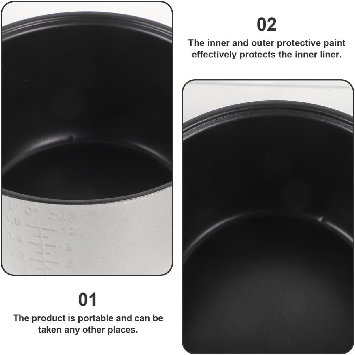 4L Rice Cooker Liner Non Stick Aroma Inner Pot Rice Electric Cooker Accessories for Home Kitchen Shop,Aluminum Alloy