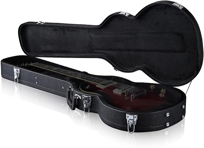 ZeHuoGe Electric Guitar Case For Les Paul Electric Guitar Hard-Shell Case With Lock PU Wood Molded Handle US Delivery (For LP Guitar)