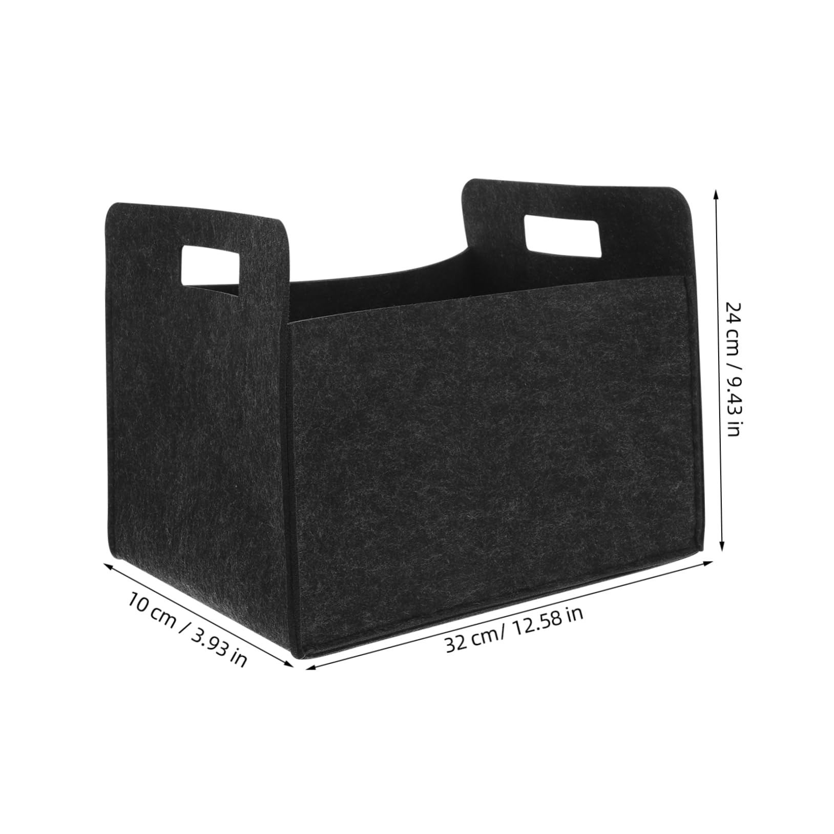 ERINGOGO Felt Storage Basket with Handles Versatile Organizer for Books Toys Clothes and Office Supplies Stylish Design for Easy Storage Deep for Use