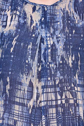 Image of mayra Women's Georgette Blue Color Short Sleeve Top