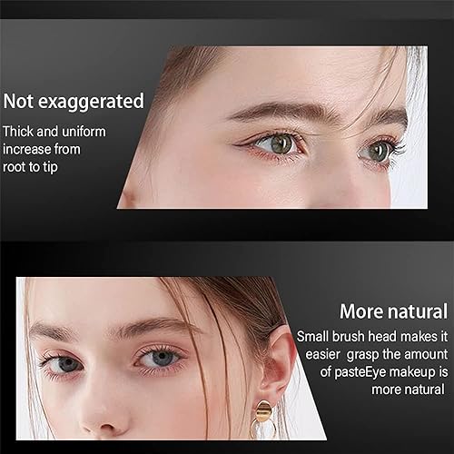 Miniatura 4 de Rímel impermeable para pestañas finas cortas máscara de pestañas voluminosas lavable y voluminosa para mujer color negro 01 onzas líquidas