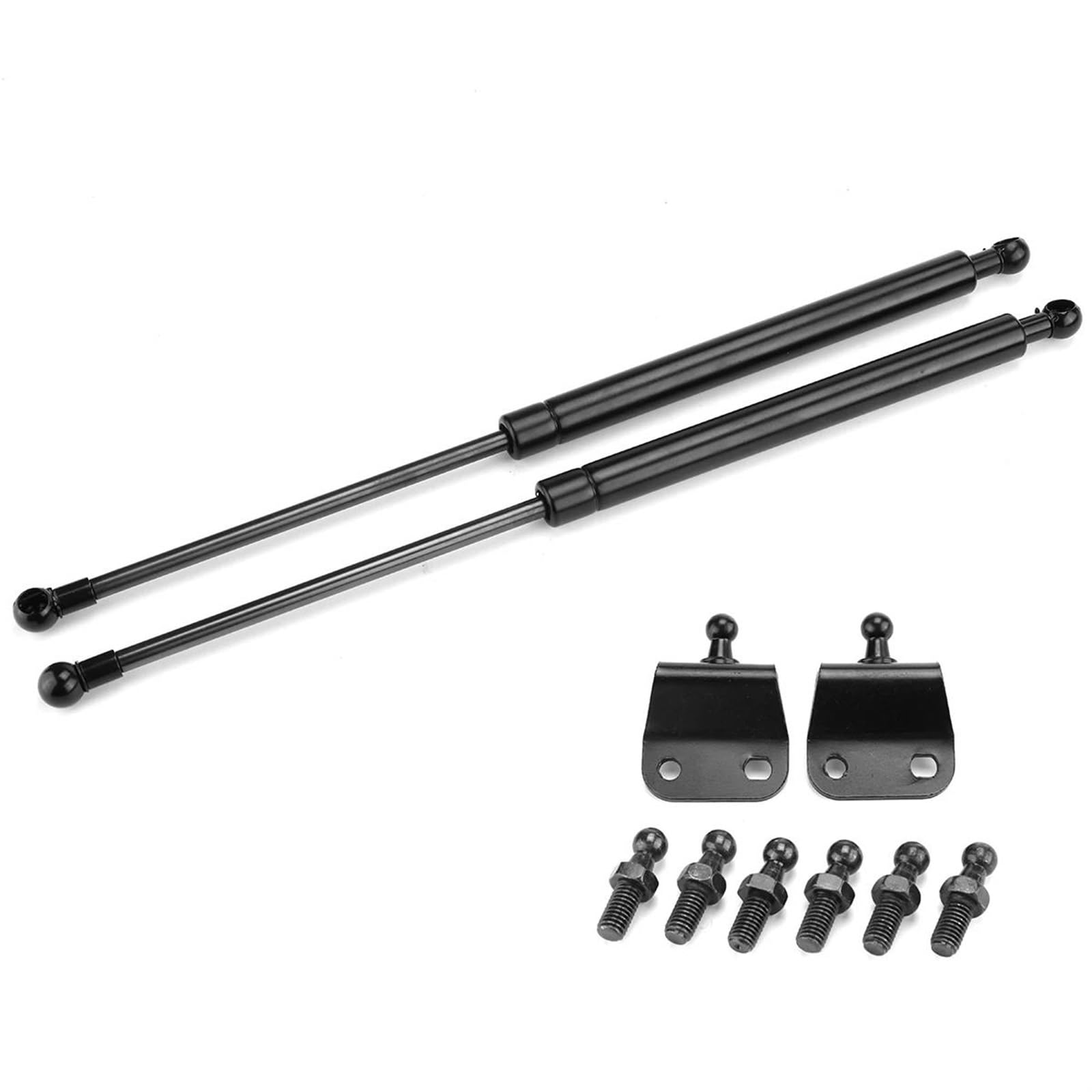 Vérins à Gaz 300 N – Lot De 2, Longueurs 300 à 600 Mm, Pour Coffre, Capot, Caravane, Porte (acier Inoxydable, Noir)