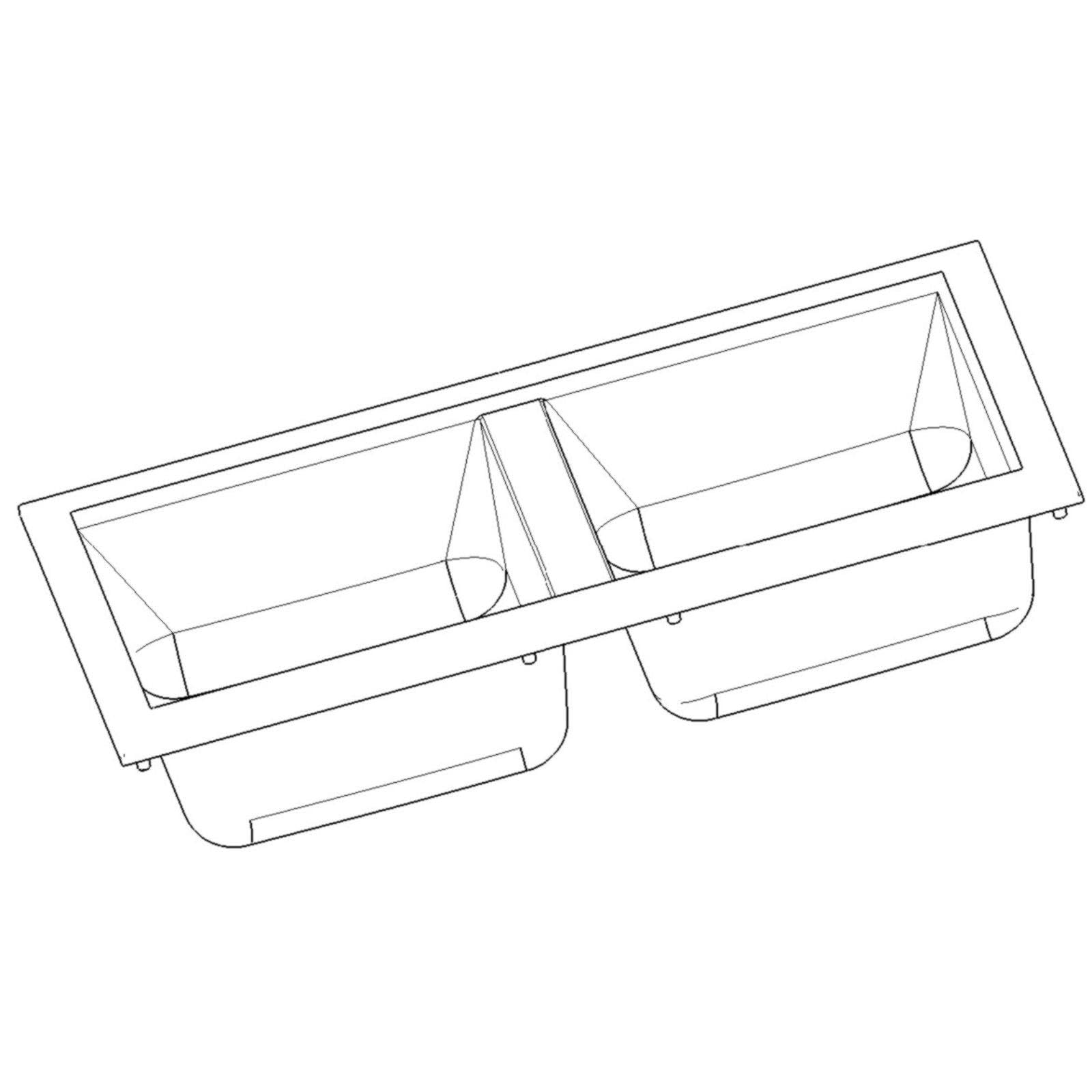 LD85BL – Fregadero de cocina 2 senos sin escurridor – Composite negro – Empotrable – 86 x 50 x 18,8 cm