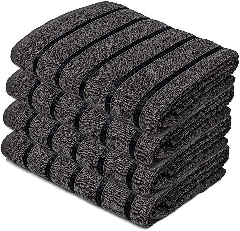 Towelogy® Luxury Bath Sheets 100% Organic Egyptian Cotton Jumbo Large Extra Absorbent Bathroom Towel Sets 500 GSM (Pack of 1, Black)