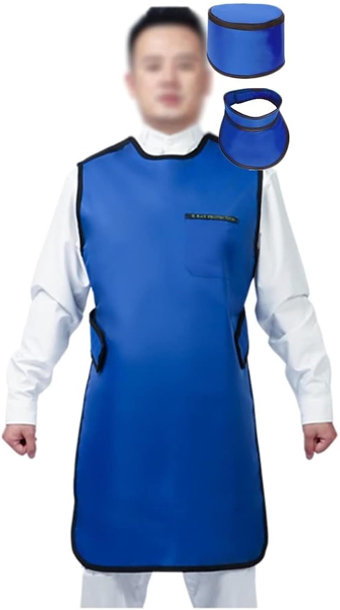 Amazon.co.jp: X線防護エプロン 首輪付きレントゲンエプロン、帽子