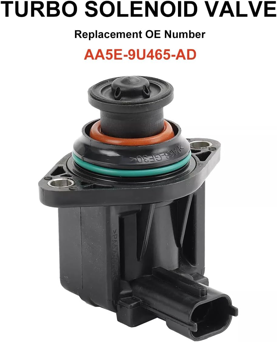 AA5E-9U465-AD Turbo Solenoid Valve Compatible with Ford Flex Taurus F-150 Explorer Lincoln MKS MKT Navigator 2010-2018 Turbocharger Intercooler-Valve Pressure Relief Valve AA5E9U465AD