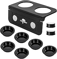 CAVACHEW Magnetic Gecko Feeding Ledge: Foldable Reptile Feeder with 6 Cups, Strong Magnets for Chameleon Iguana Terrariums