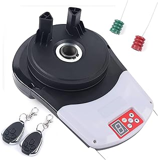 gate Opener Automatic Roll Up Door Opener Motor with 2 Remote, Auto Garage Roller Door Motor Gate Opener Roller Shutter Built-in Motor for Garage Warehouse Store Barn Farm