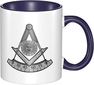 Masonic Past Master Universal Classic Ceramic Coffee Mug with Handle, Gifts for Men, Women - Perfect for Home, Office, Gift - Durable, BPA-Free, White (11 oz)