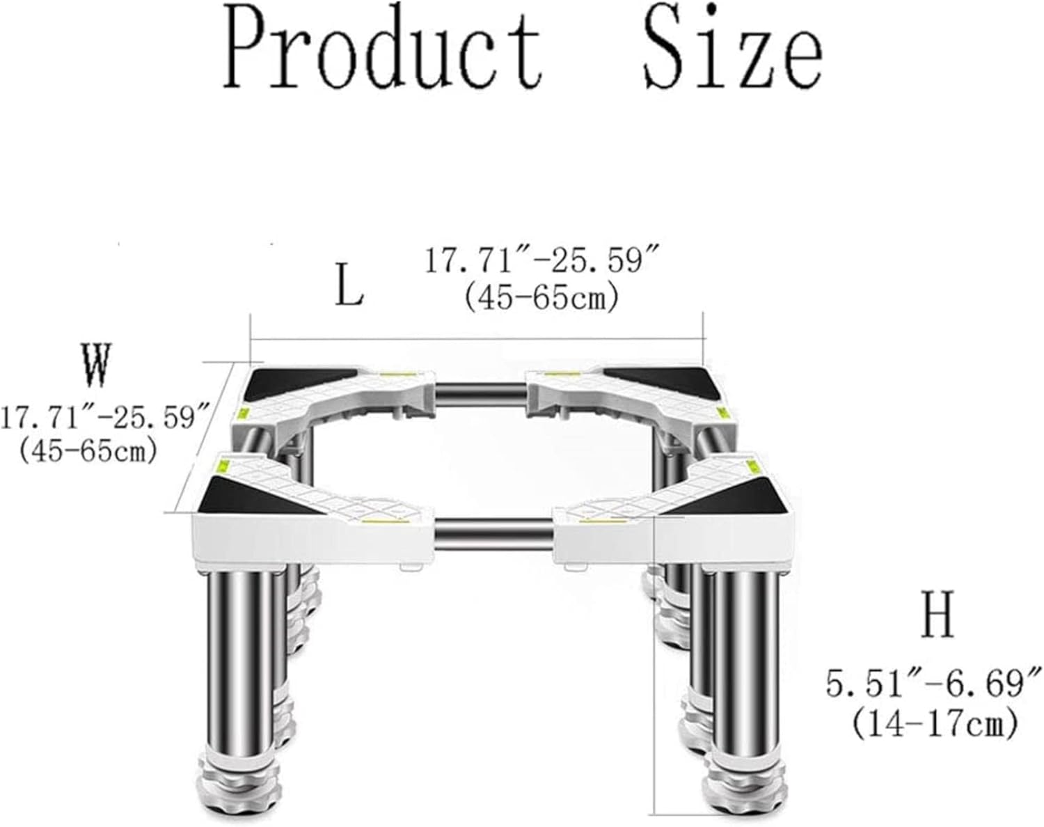 洗濯機スタンドベース 頑丈ベース 高さ調節可能 作業台 強化冷蔵庫 ゼーラーホルダーブラケット 4/8/12 ステンレススチール 8