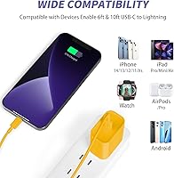 Vista 5 de iPhone Charger Fast Charging,[MFi Certified] 2Pack 20W Type C Fast Charger Block with [10FT&6FT] USB C to Lightning Cable Compatible for iPhone