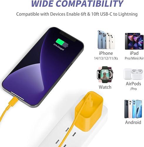 Miniatura 5 de iPhone Charger Fast Charging,[MFi Certified] 2Pack 20W Type C Fast Charger Block with [10FT&6FT] USB C to Lightning Cable Compatible for iPhone