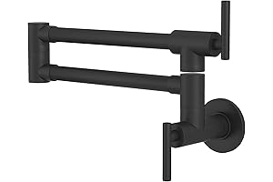 Matte Black Pot Filler Faucet: Stretch and Swing to Perfection