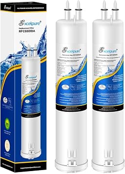 EXCELPURE RFC6600A Refrigerator Water Filter Replacement for EDR3RXD1, Everydrop Filter 3, 4396841, 4396710, Kenmore 46-9083,46-9030, 9030, 9083, KAD3RXD1, WHR3RXD1, 2PACK
