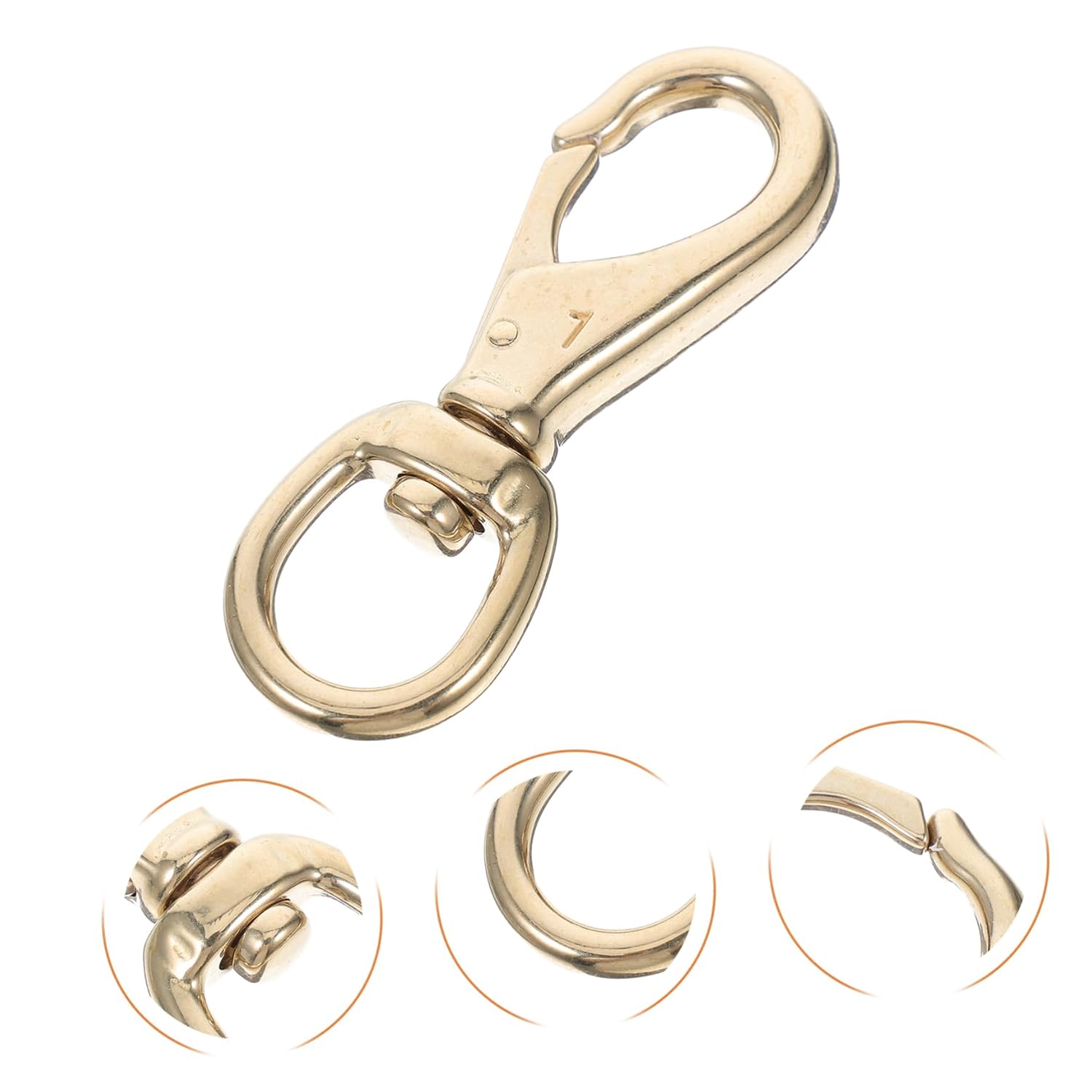 Ciieeo 4Pcs Solid Swivel Lobster Claw Clasps for Bags Keychains and Dog Harnesses Versatile Trigger Snap Hooks for Quick Attachment and Durability
