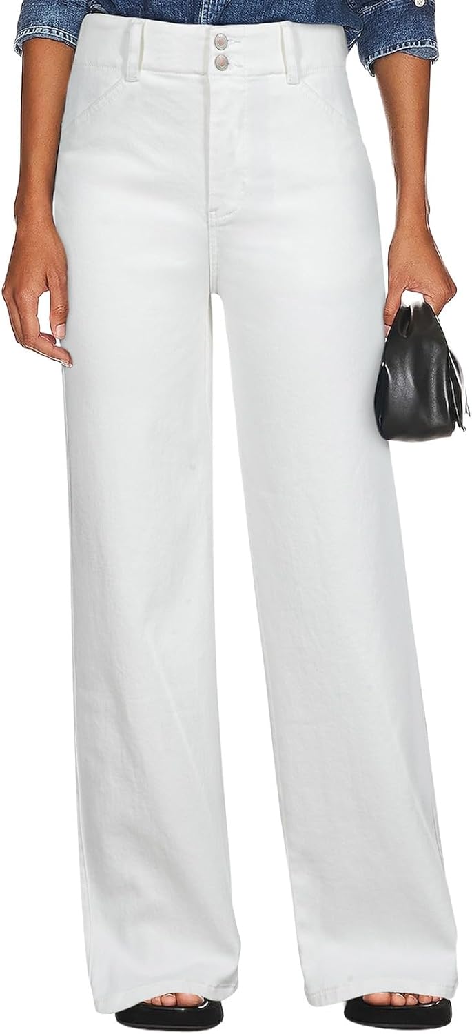 SIDEFEEL Womens Wide Leg Jeans High Waisted Stretchy Straight Leg Tummy Control Denim Pants