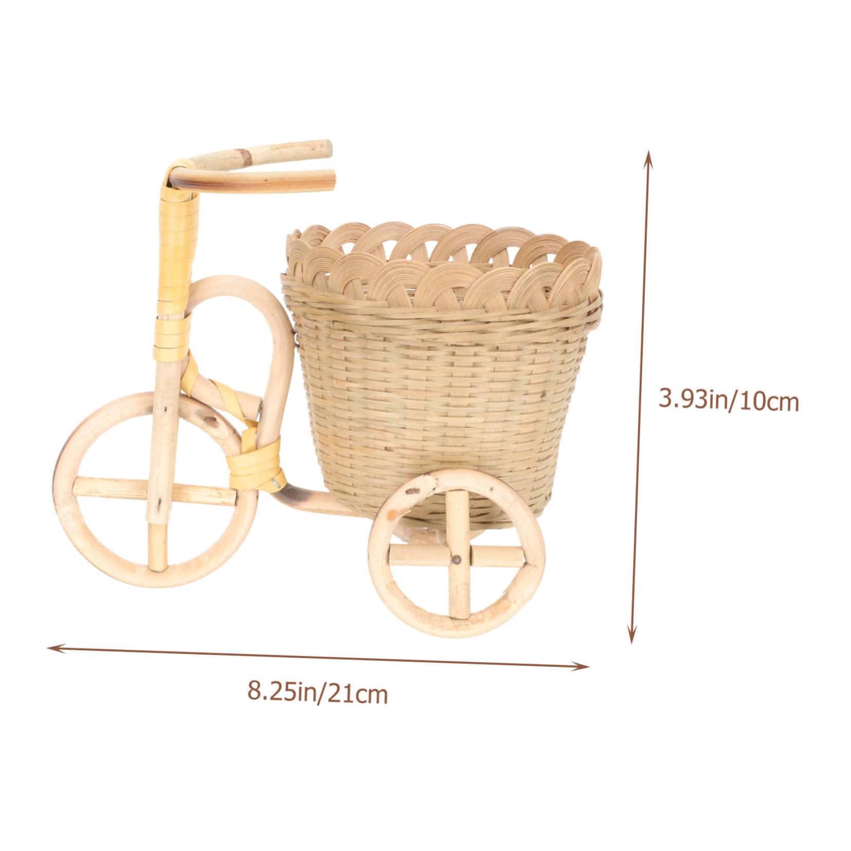 ABOOFAN 2 Stück Woven Pen Tricycle Organizer aus Natürlichem Dekorative Aufbewahrungskorb für Blumen Stifte und Kleine Gegenstände für Rustikale und Moderne Einrichtungsstile