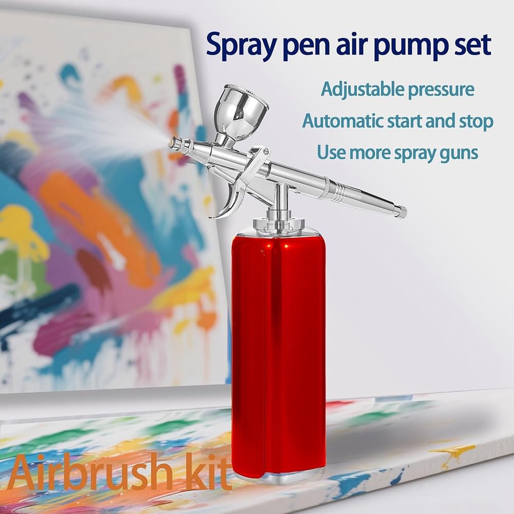 Kit de Aerógrafo Inalámbrico con Compresor, Herramienta de Pintura en Miniatura de Alto Flujo de Aire para Decoración de Pasteles.