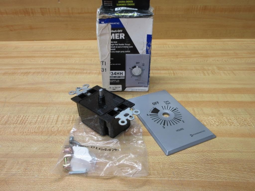 Intermatic FF34HH Energy Controls - In-Wall Timers 4 Hour Commercial With Hold