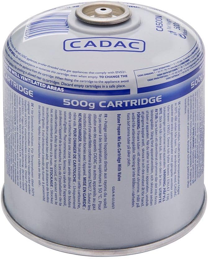 DOMETIC - Threaded Cartridge 500 grams - Gas Cartridges for Camping Barbecues - Butane-Propane Gas Mix Cartridge - Gas Supply - Screw on Gas Cartridge