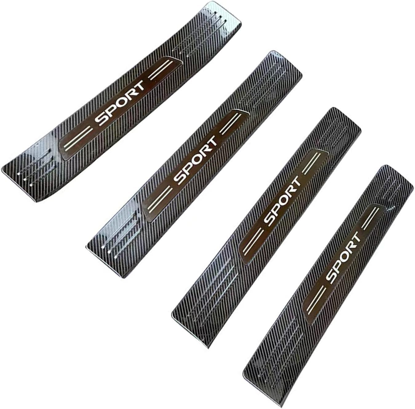for Toyota Grand Highlander 2024 2025 Car Door Sill Scuff Plate Guard Outer Door Entry Guard Plate Protector Threshold Cover 4pcs (Carbon Style)
