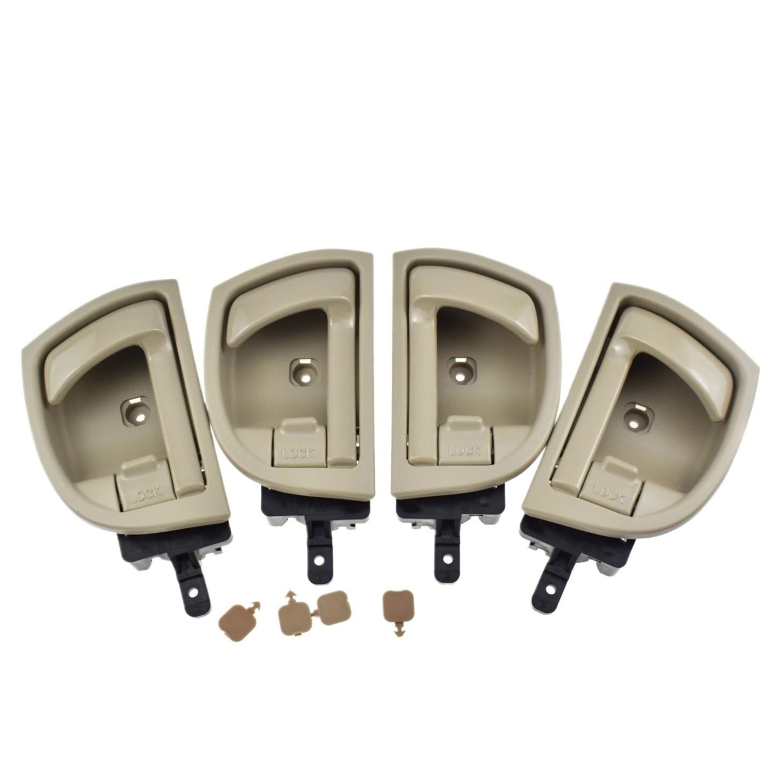 Punxdda 4 Pcs Lh Rh W Frame Car Inner Handle For Hyundai For Santa Fe 2.4L 3.5L 2007 2008 2009 2010 2011 2012 Inside Door Handle(4 Pcs Lh Rh W Frame)